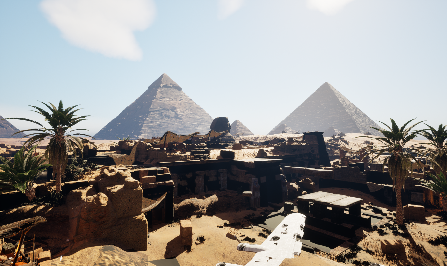 Open3DLab • Egypt, Pyramids of Giza (COD WW2) [UE 5.6 + Blender]