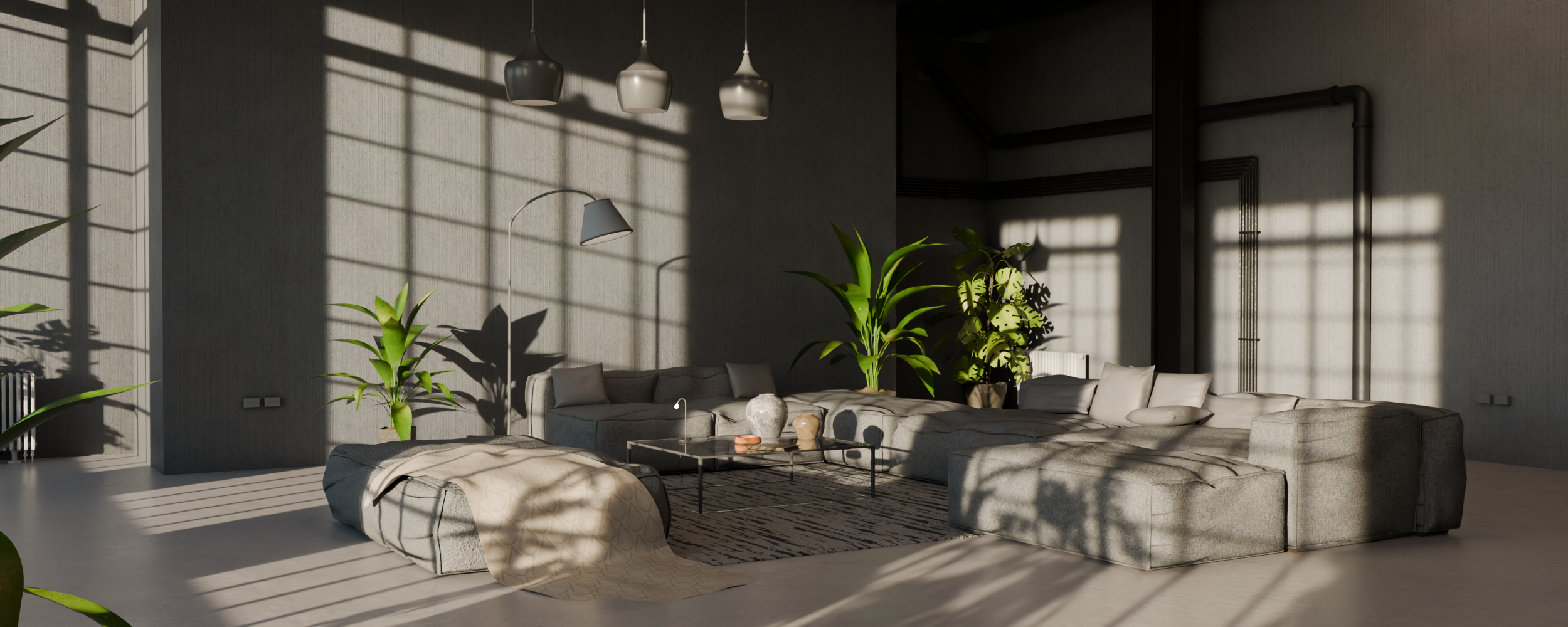 Open3DLab • Loft Style Living Room