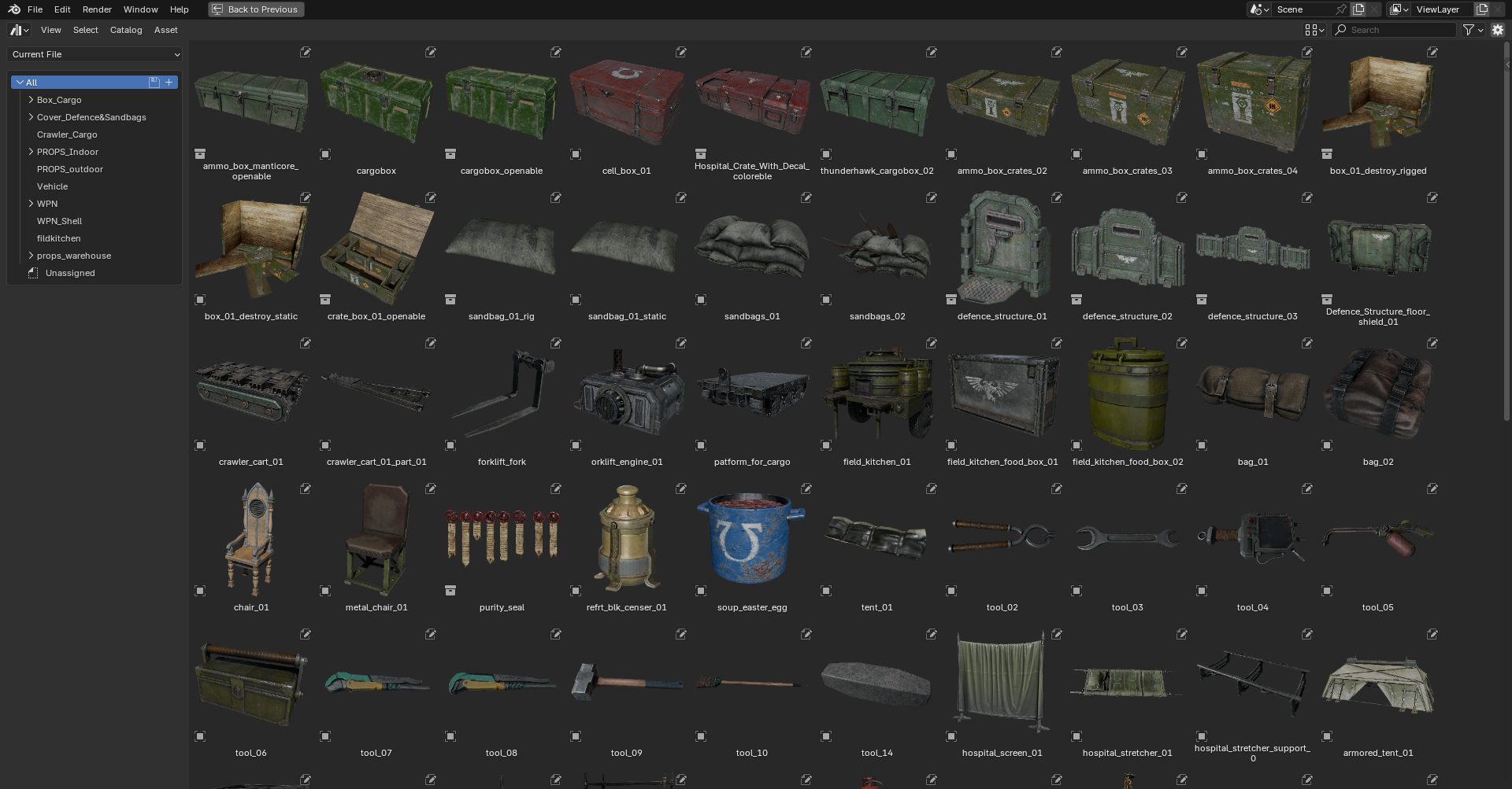 Open3DLab • WH40K SM2 - Assets Browser