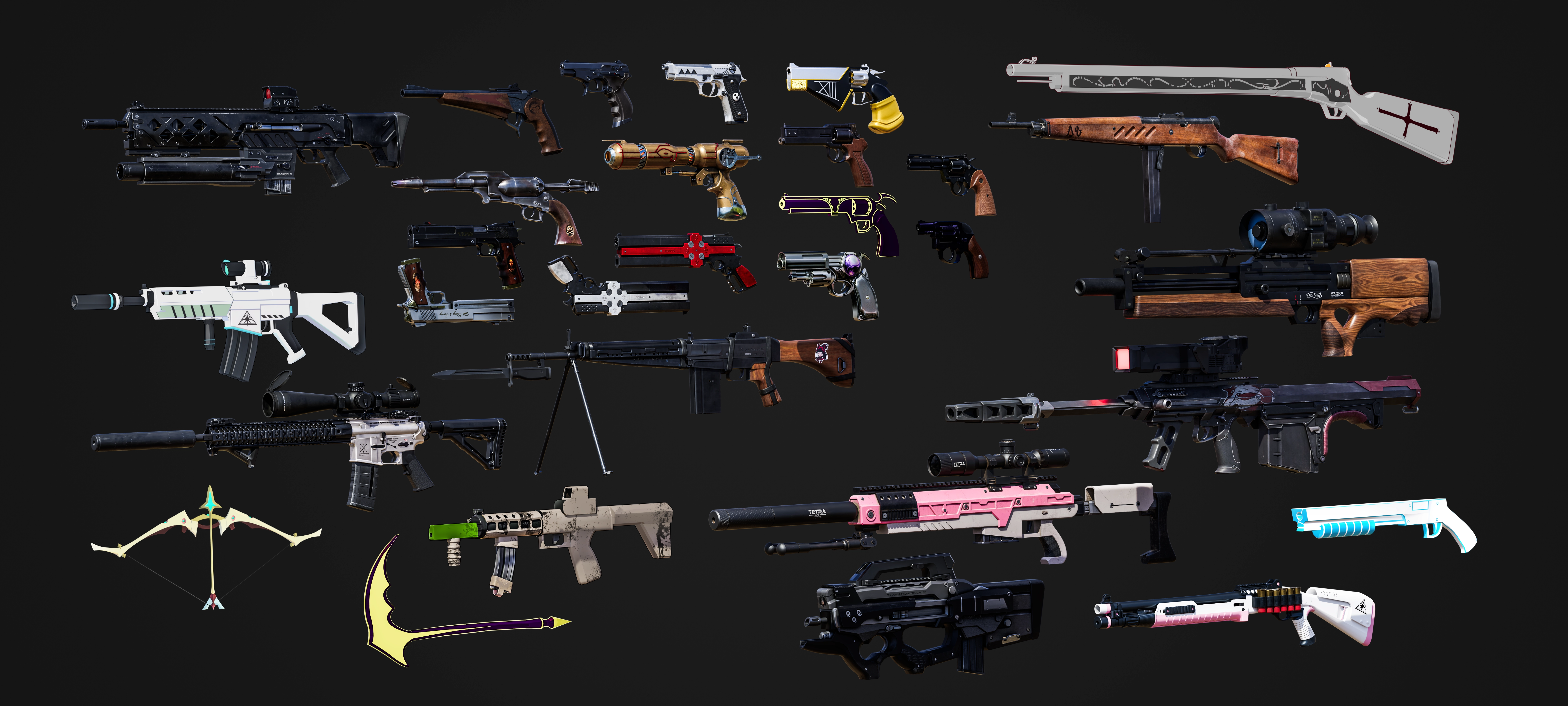 Open3DLab • Various iconic guns from anime (Vol. 2)