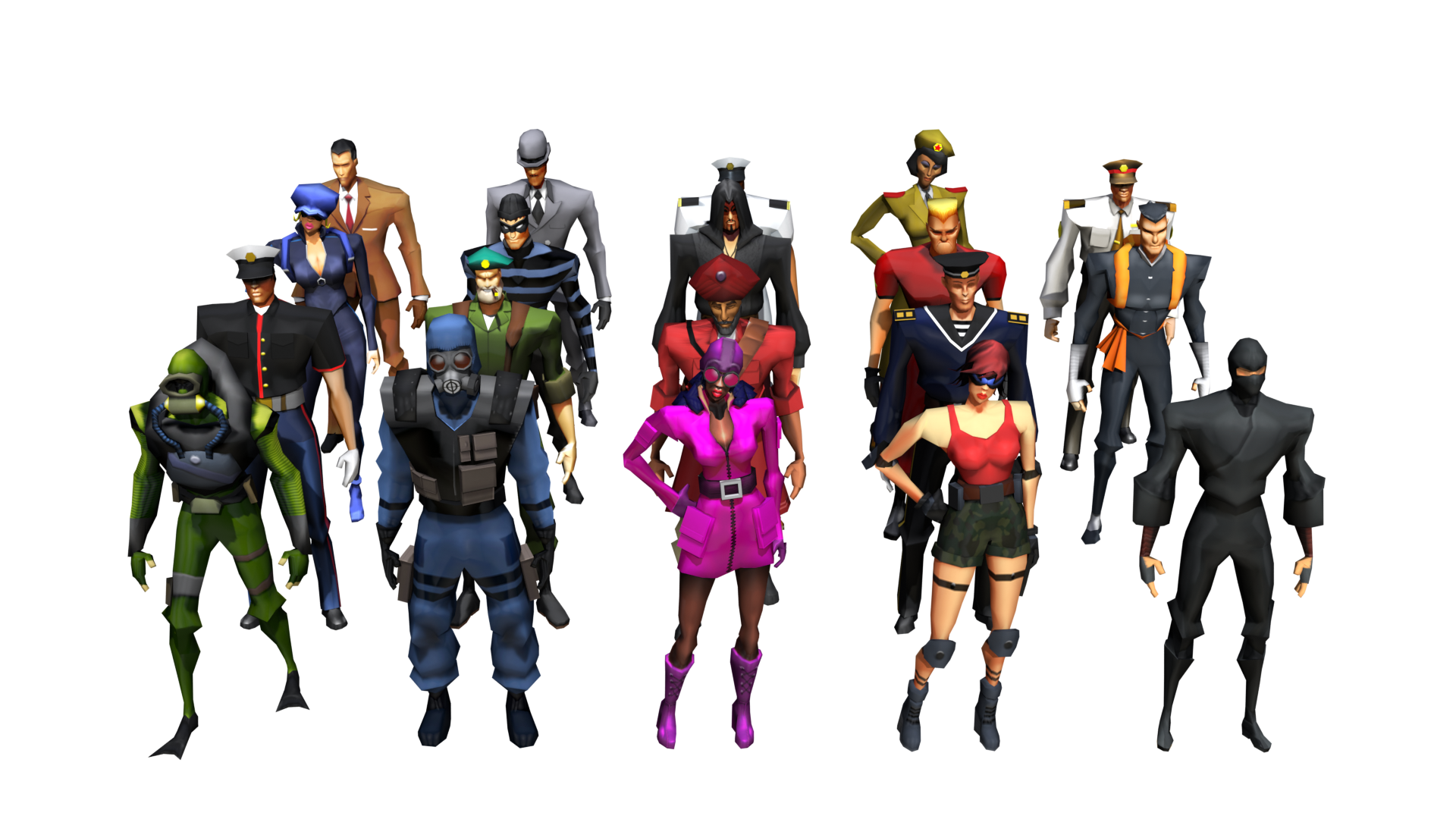 Open3DLab • Evil Genius (2004) - Characters