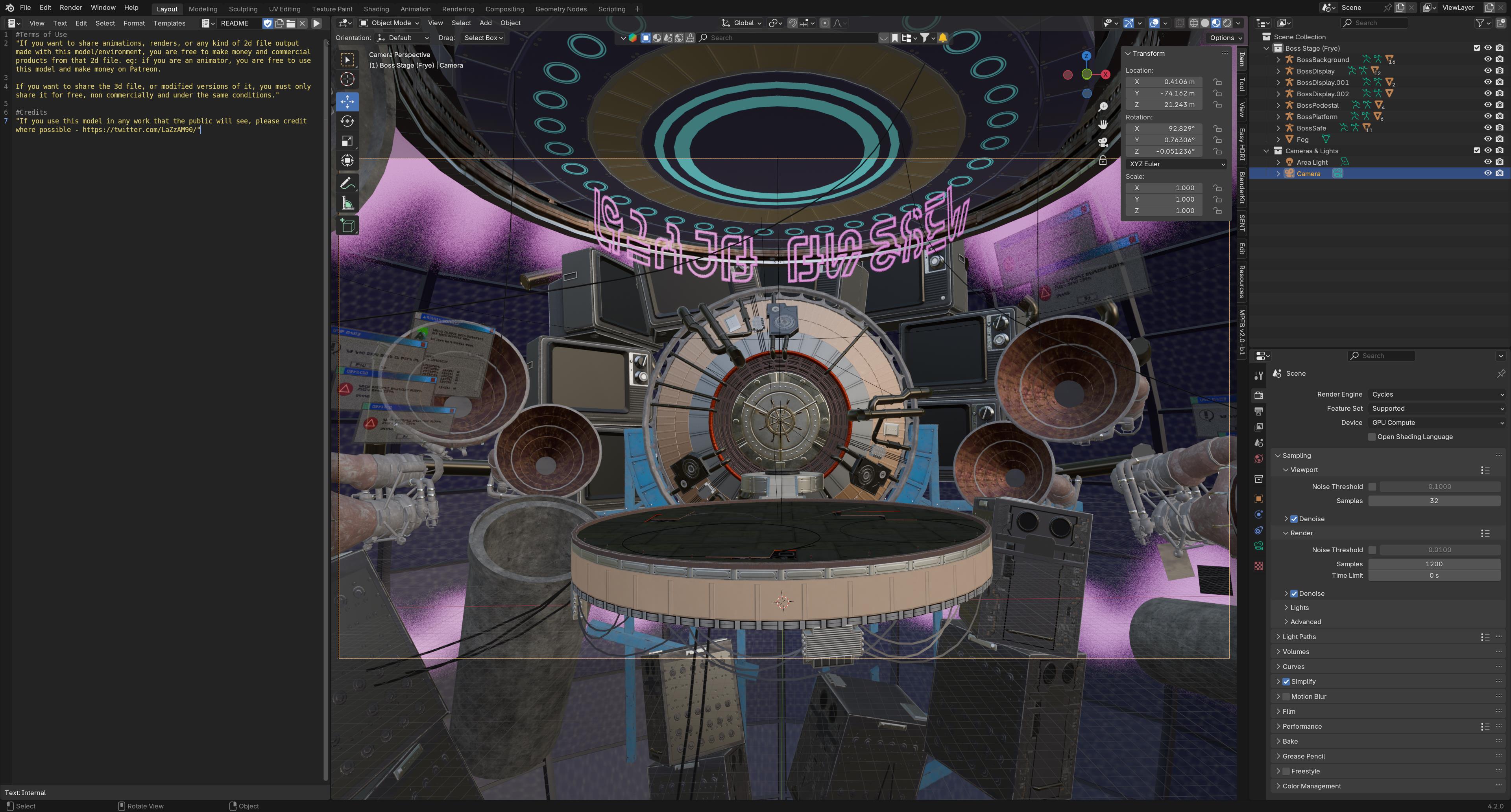 Open3DLab • Alterna Boss Stage [Frye] - (Splatoon 3)