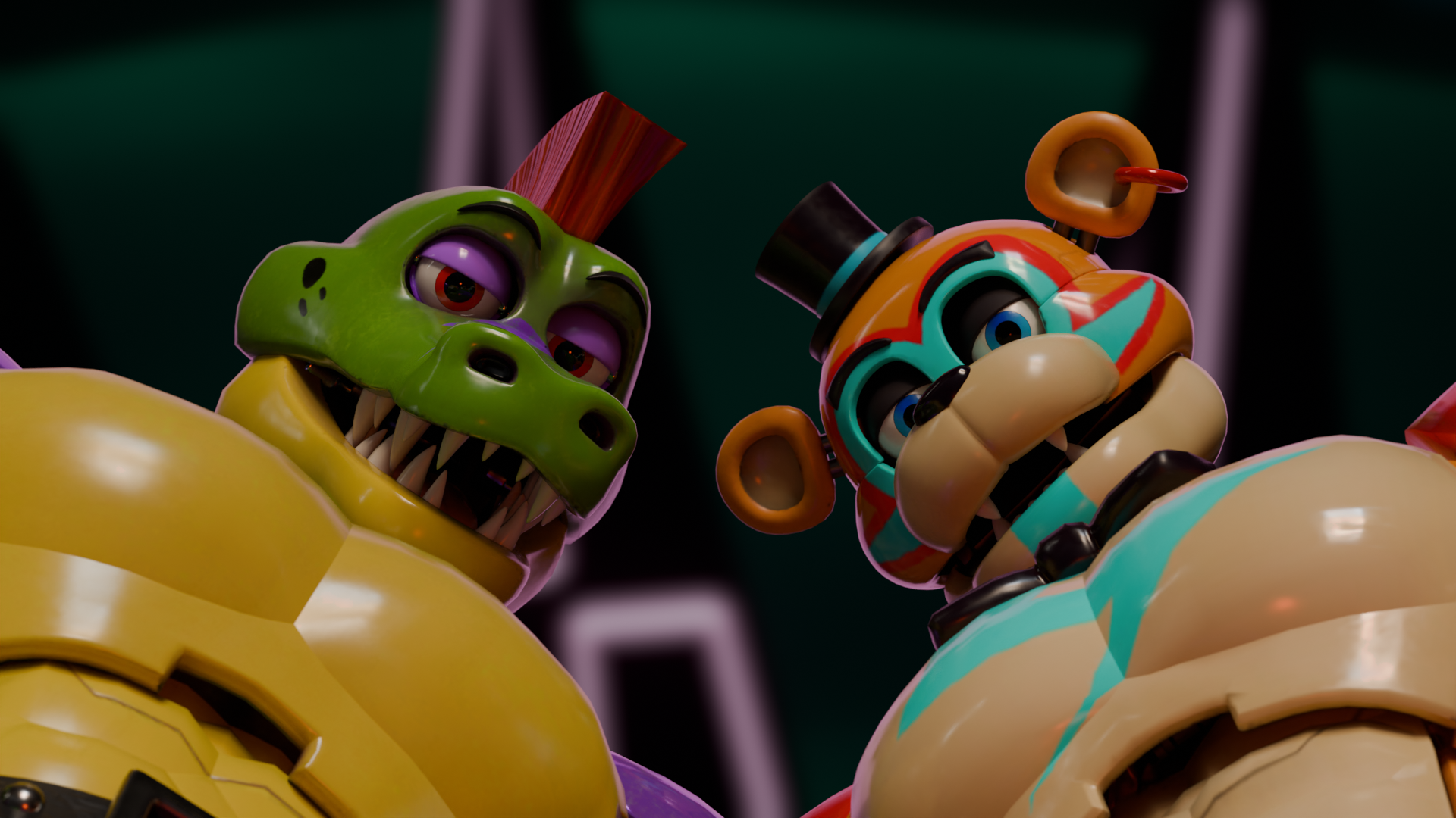 Open3DLab • Chad Freddy Fazbear and Montgomery Gator