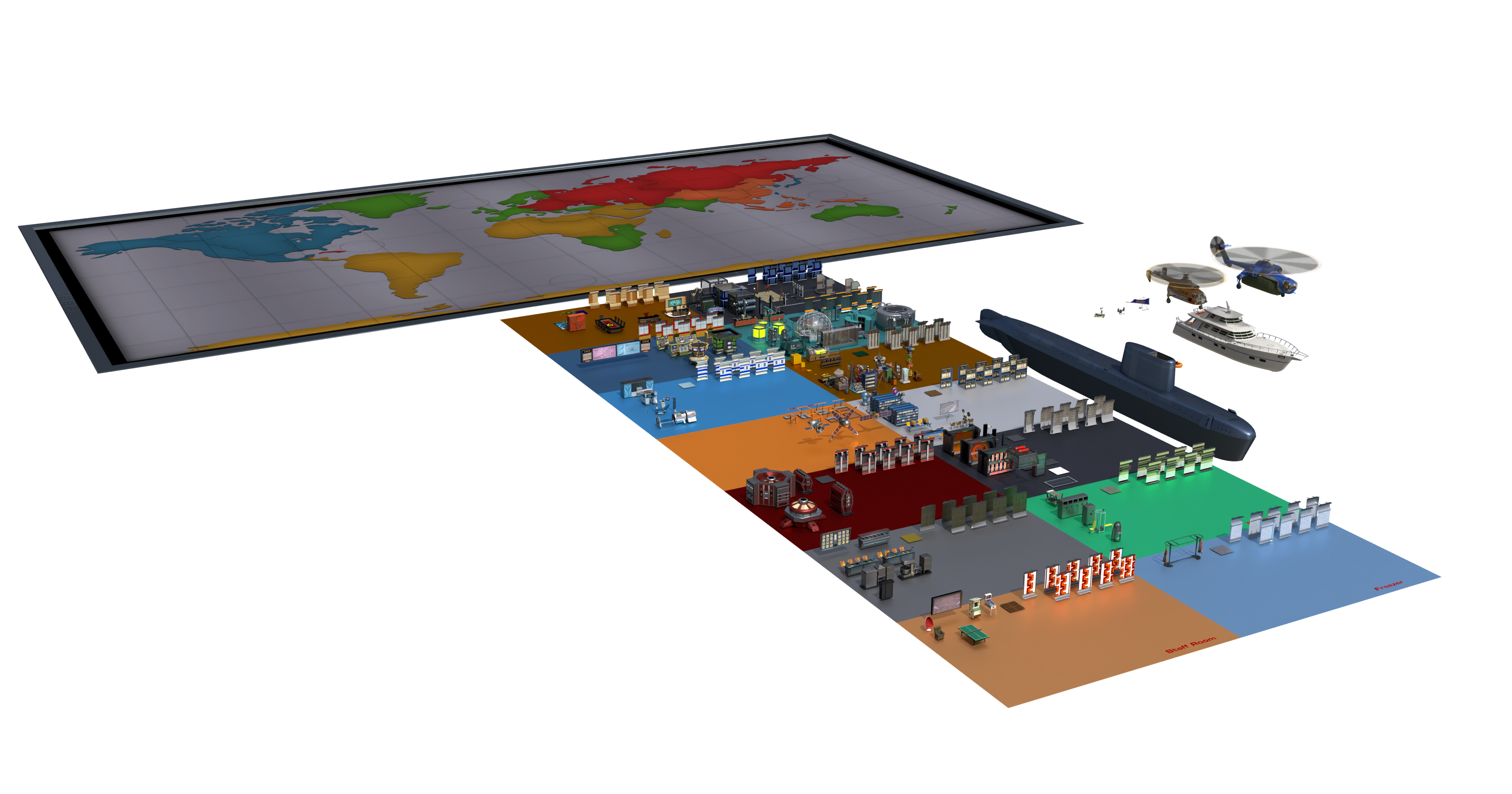 Open3DLab • Evil Genius (2004) - Map Maker