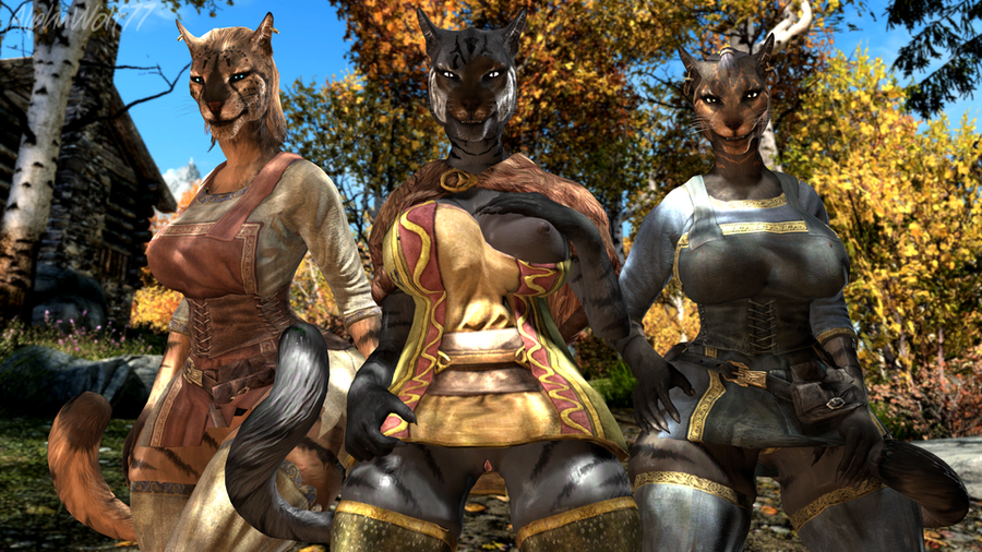 SFMLab  [Skyrim] Argonian/Khajiit Female Character Pack All-in-one