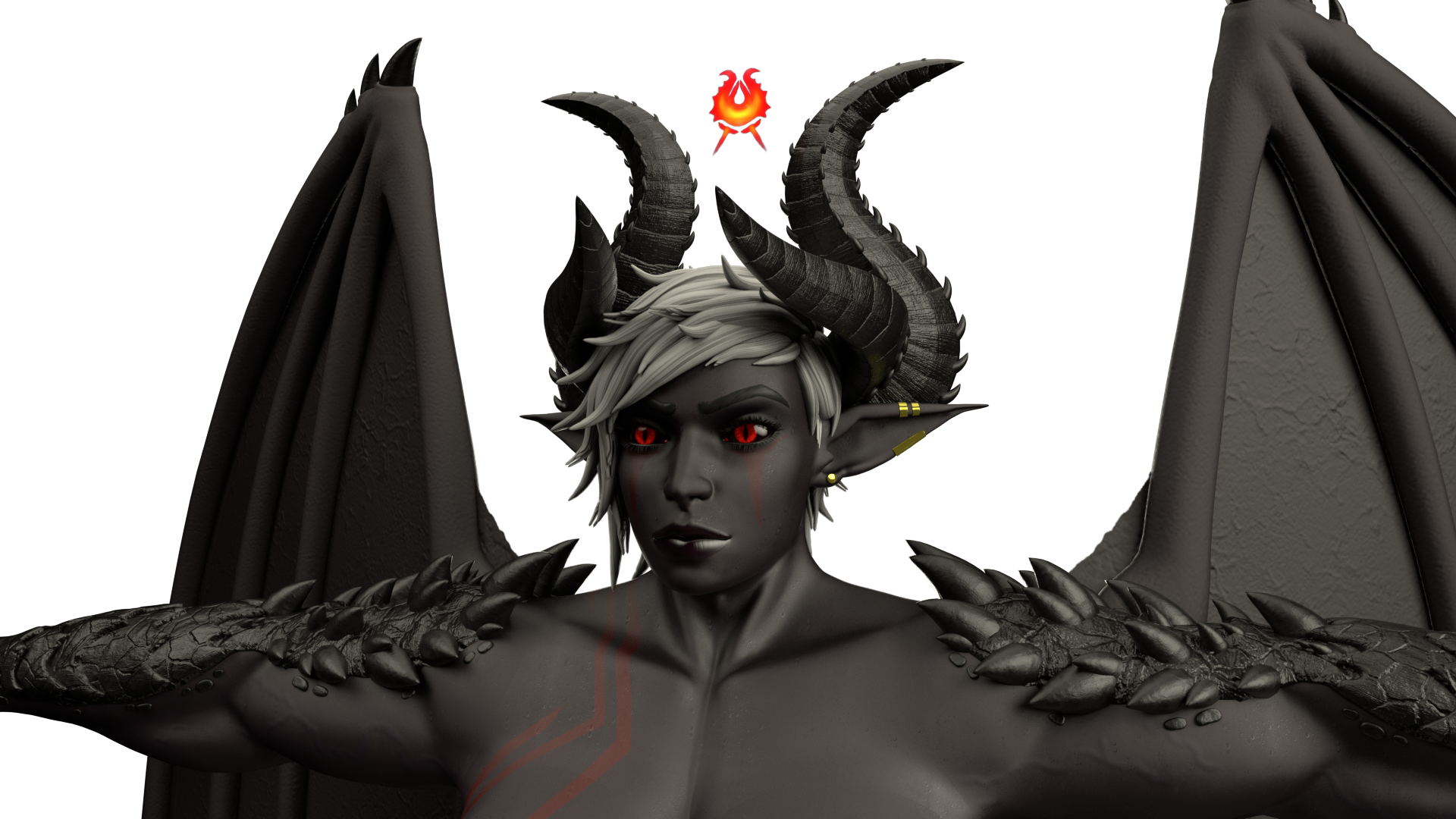 SmutBase • Arch Demon Obsidian - OC
