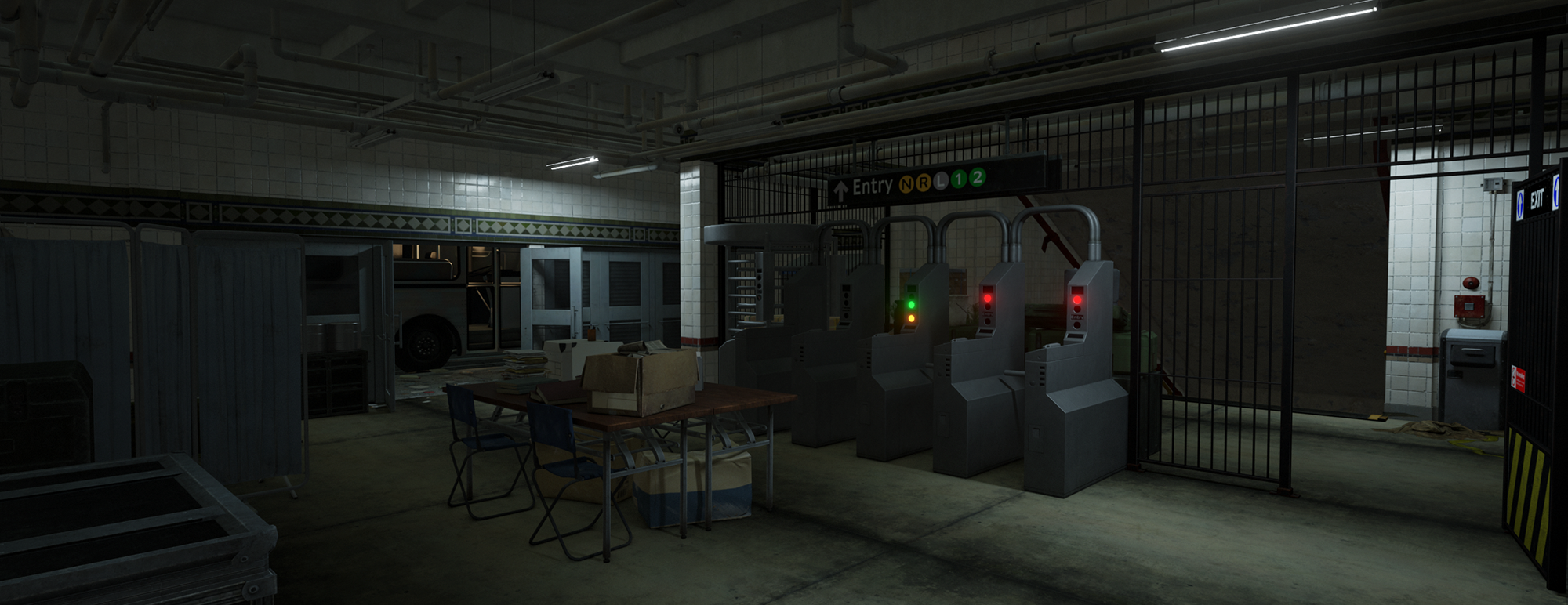 Open3DLab • Resident Evil 3 - Subway Entrance & Platform