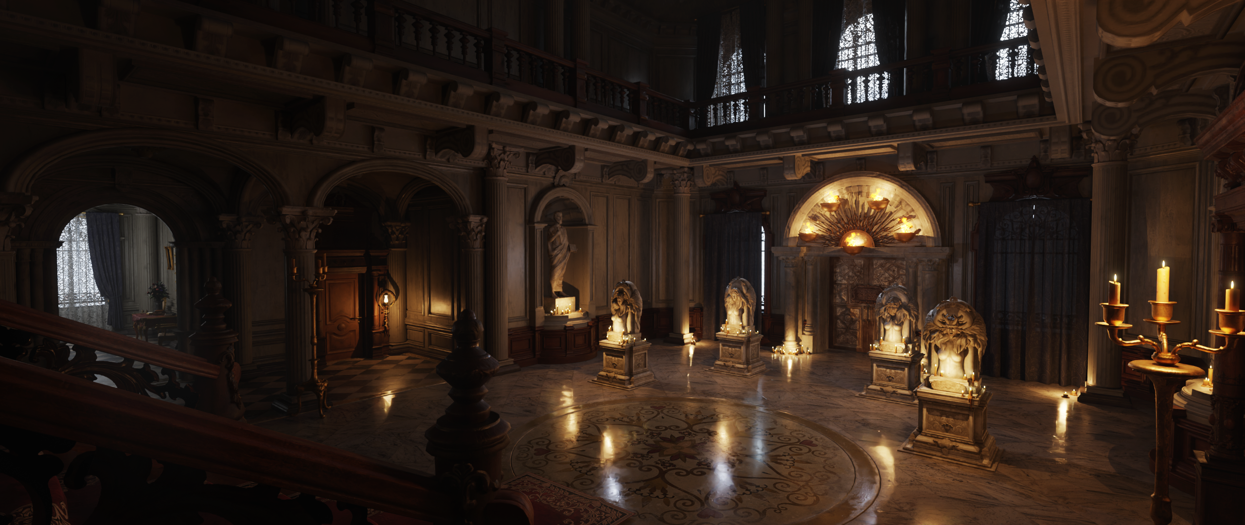 Open3DLab • Resident Evil 8 - Hall of the Four