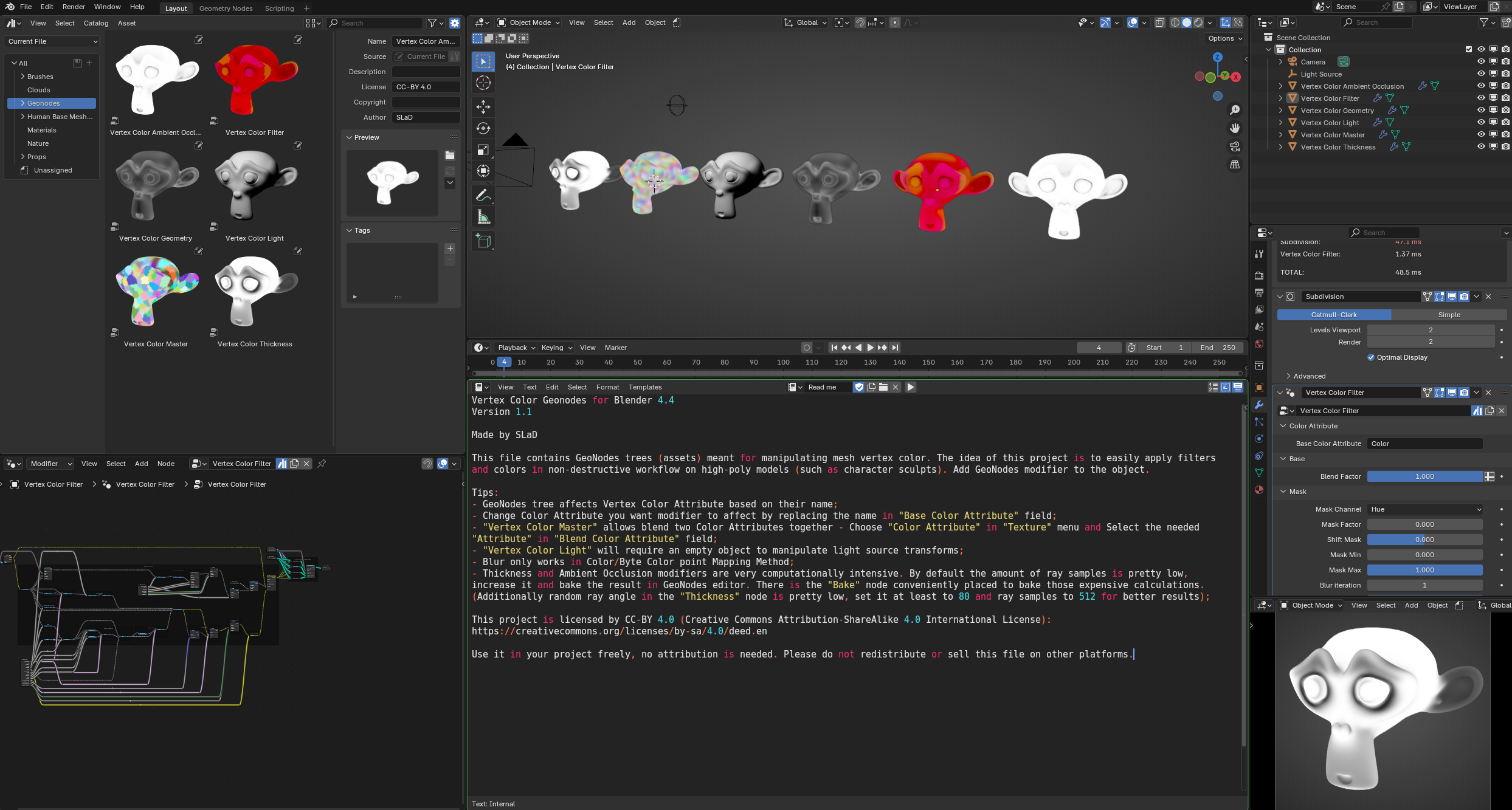 Open3DLab • Vertex Colors Modifiers 2