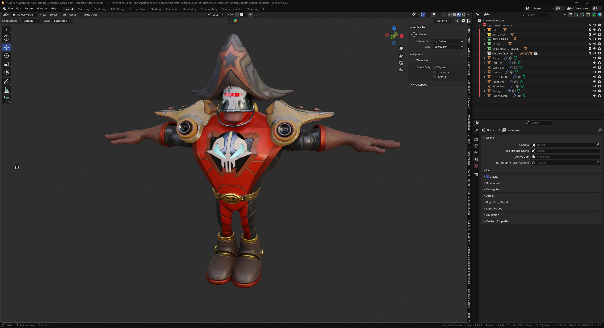 Open3DLab • Captain Quantum - (Ratchet & Clank: Rift Apart)