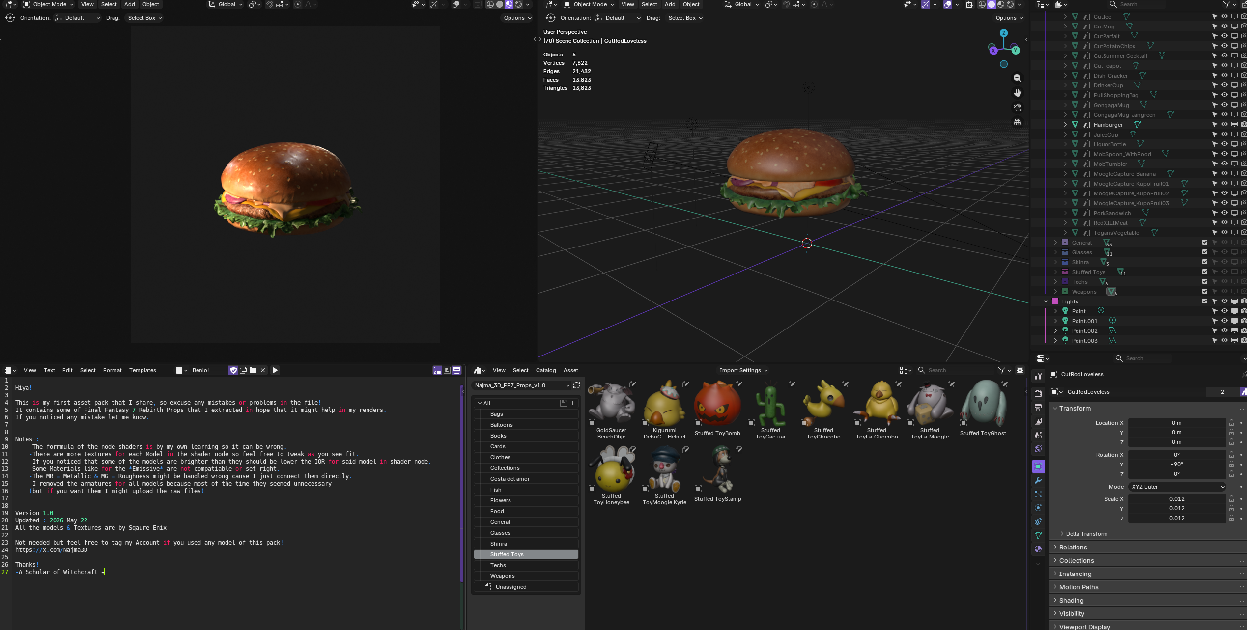 Open3DLab • Final Fantasy 7 Rebirth Props Asset Library