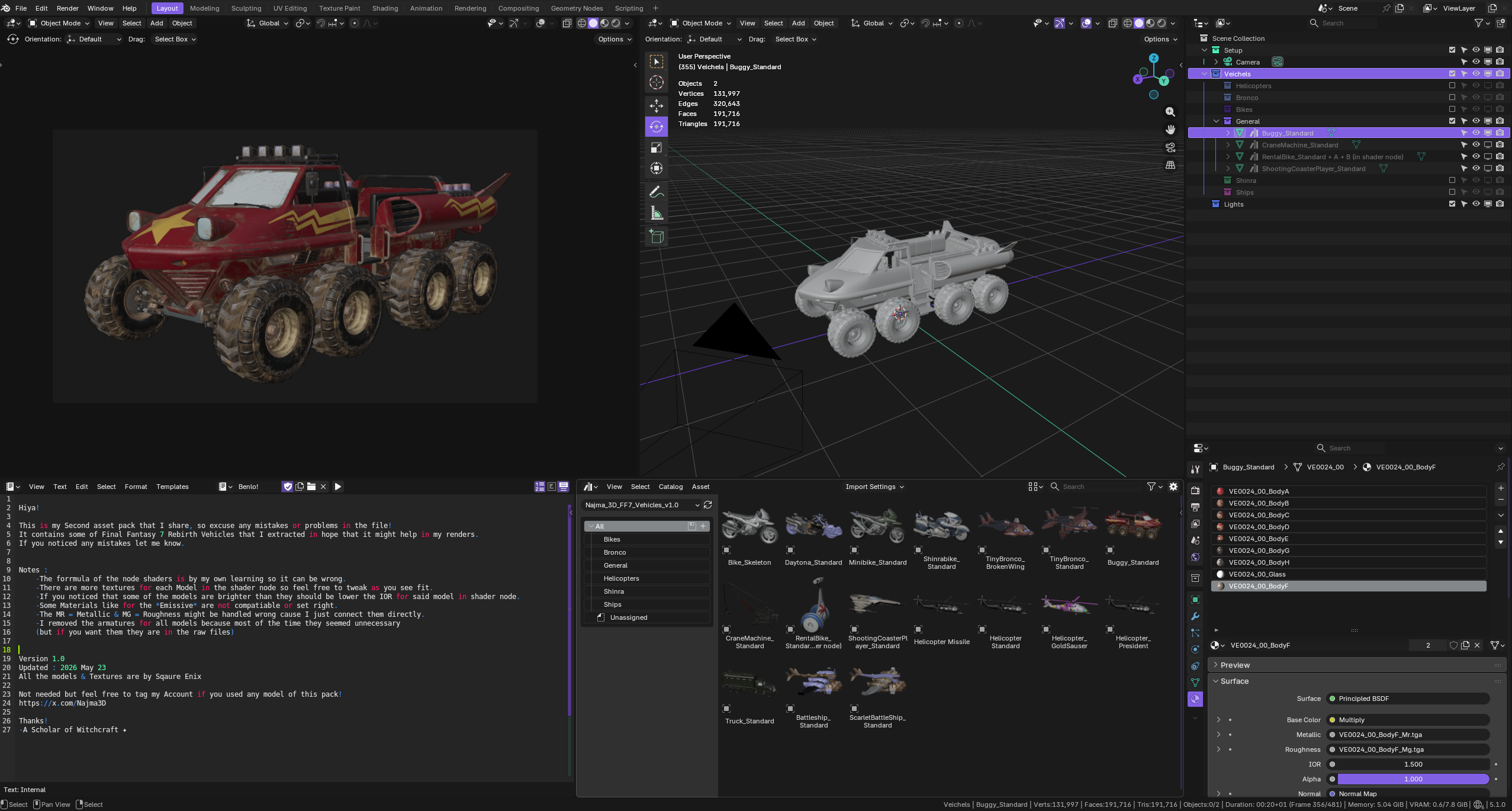 Open3DLab • Final Fantasy 7 Rebirth Vehicles Asset Library