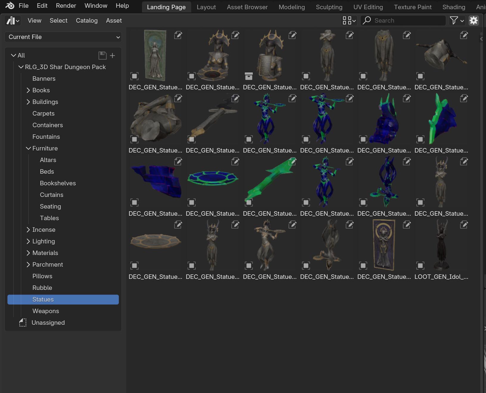 Open3DLab • Sharran Dungeon Asset Library