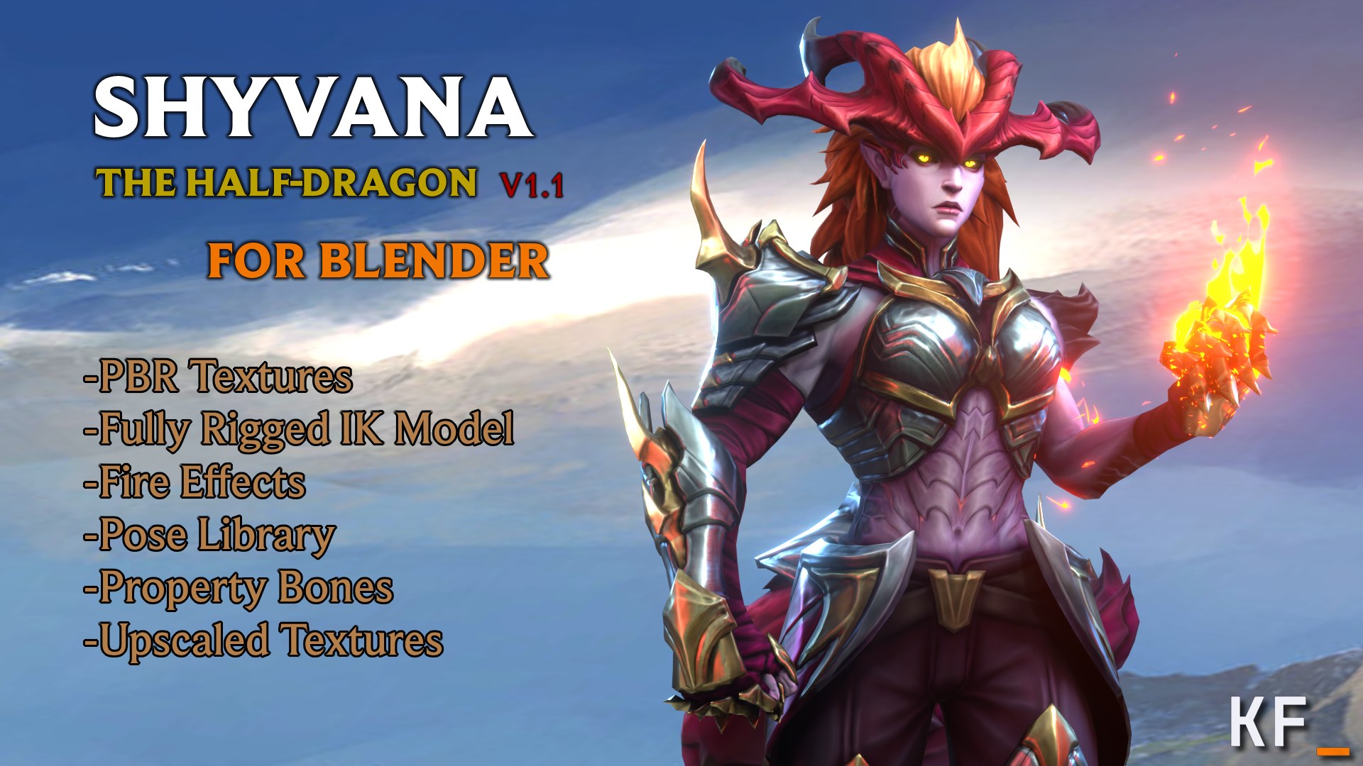 Open3DLab • Shyvana, the Half-Dragon (League of Legends)