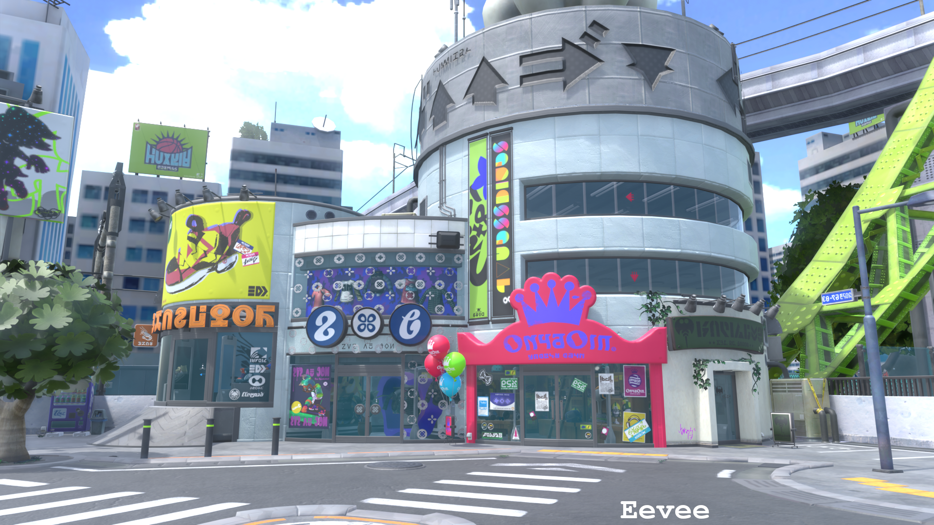 Open3DLab • Inkopolis Plaza (Splatoon) Blender 4.5.3