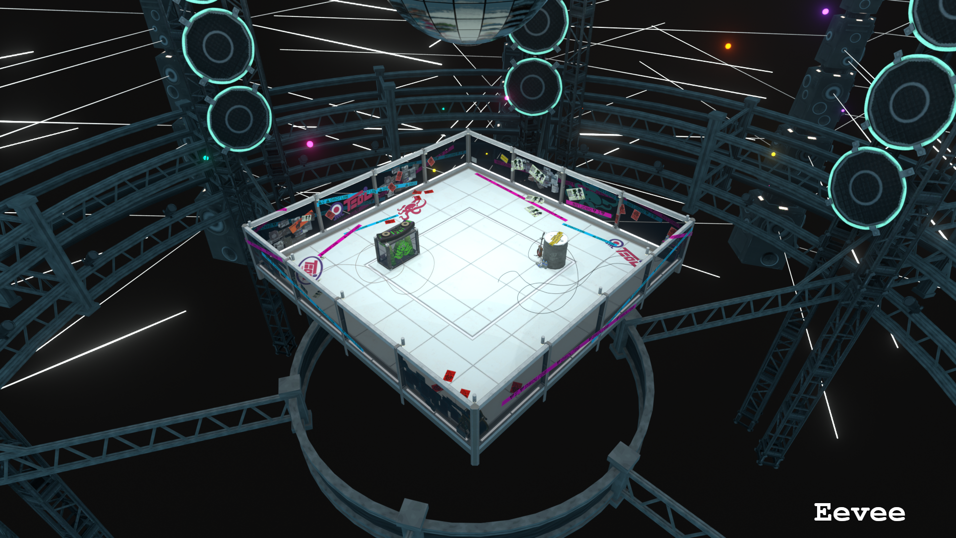Open3DLab • Showdown Arena (Splatoon 2) Blender 4.5.3