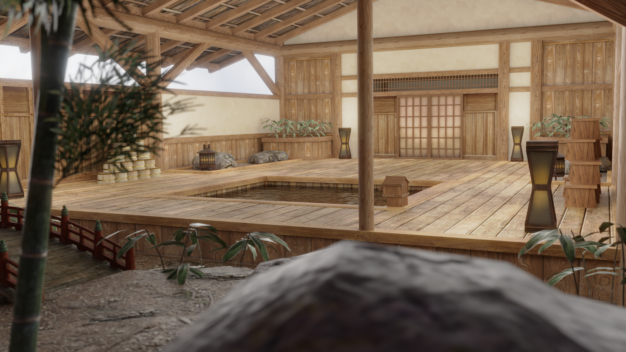 Open3DLab • DoAXVV - Hot Spring Bath