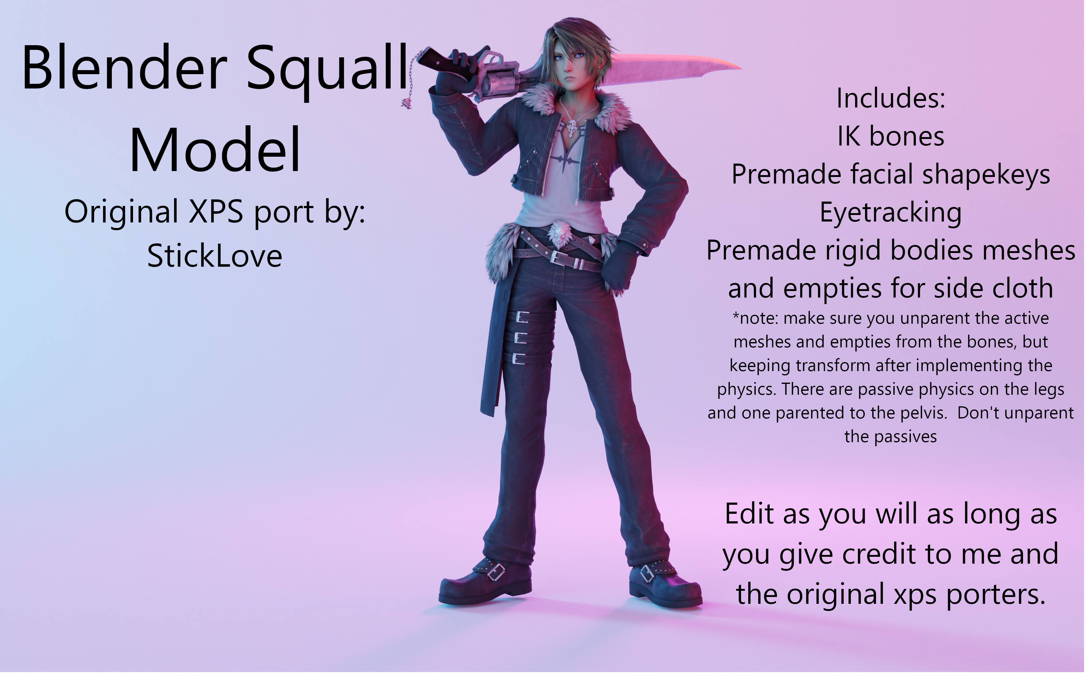 Open3DLab • Dissidia NT Squall Leonhart