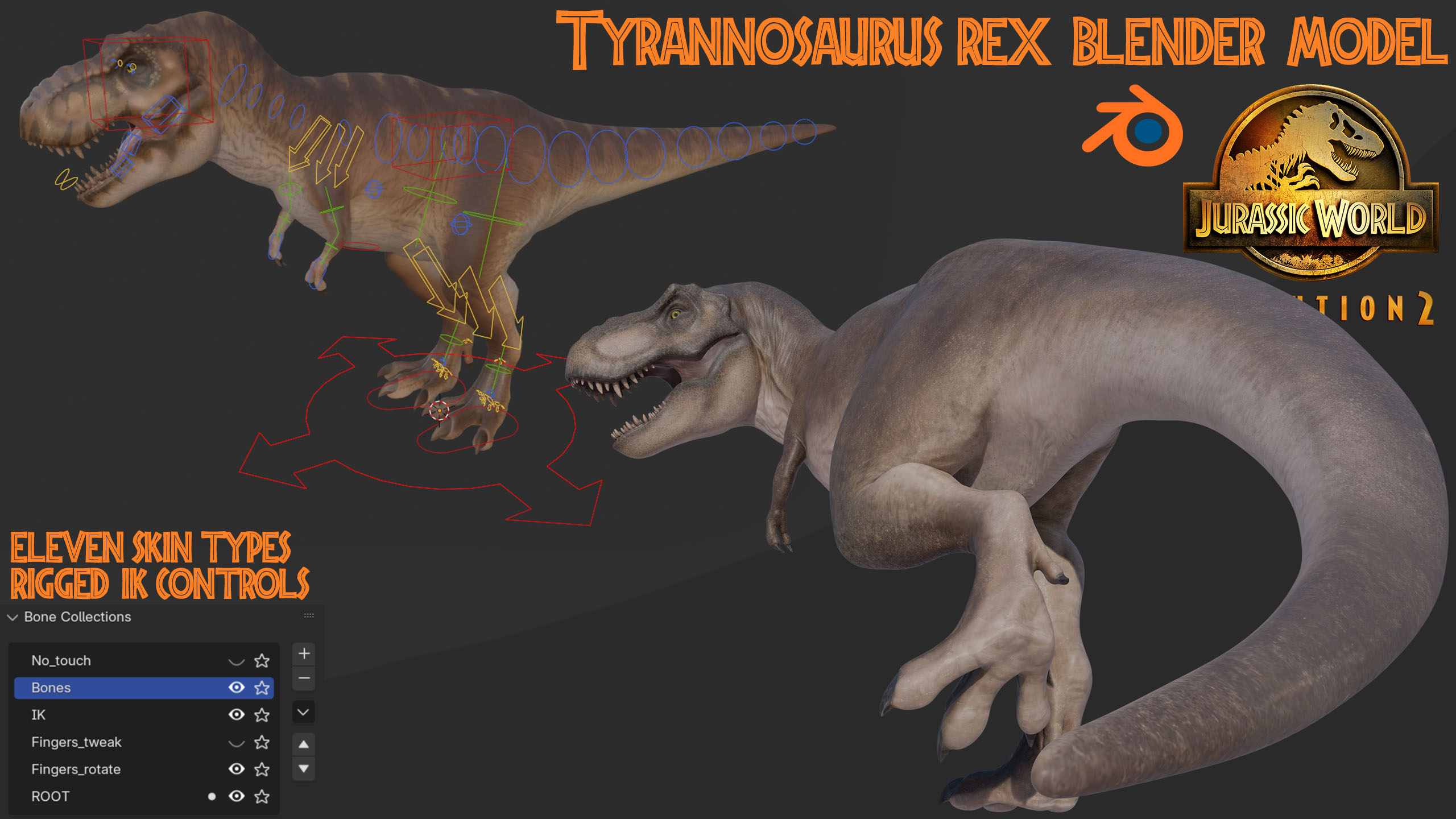 Open3DLab • JWE2 Dino pack 2
