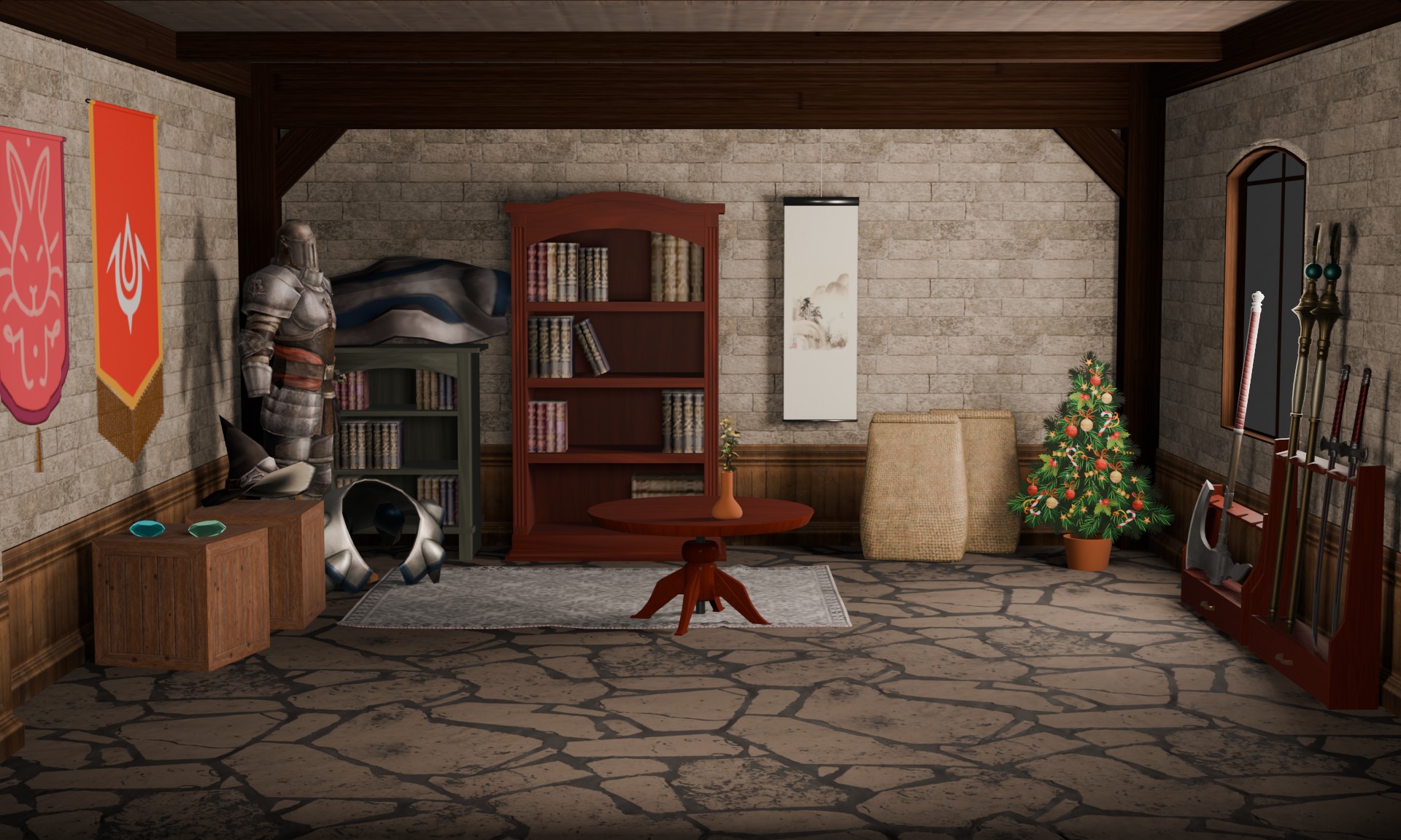 Open3DLab • Fantasy Game Barracks