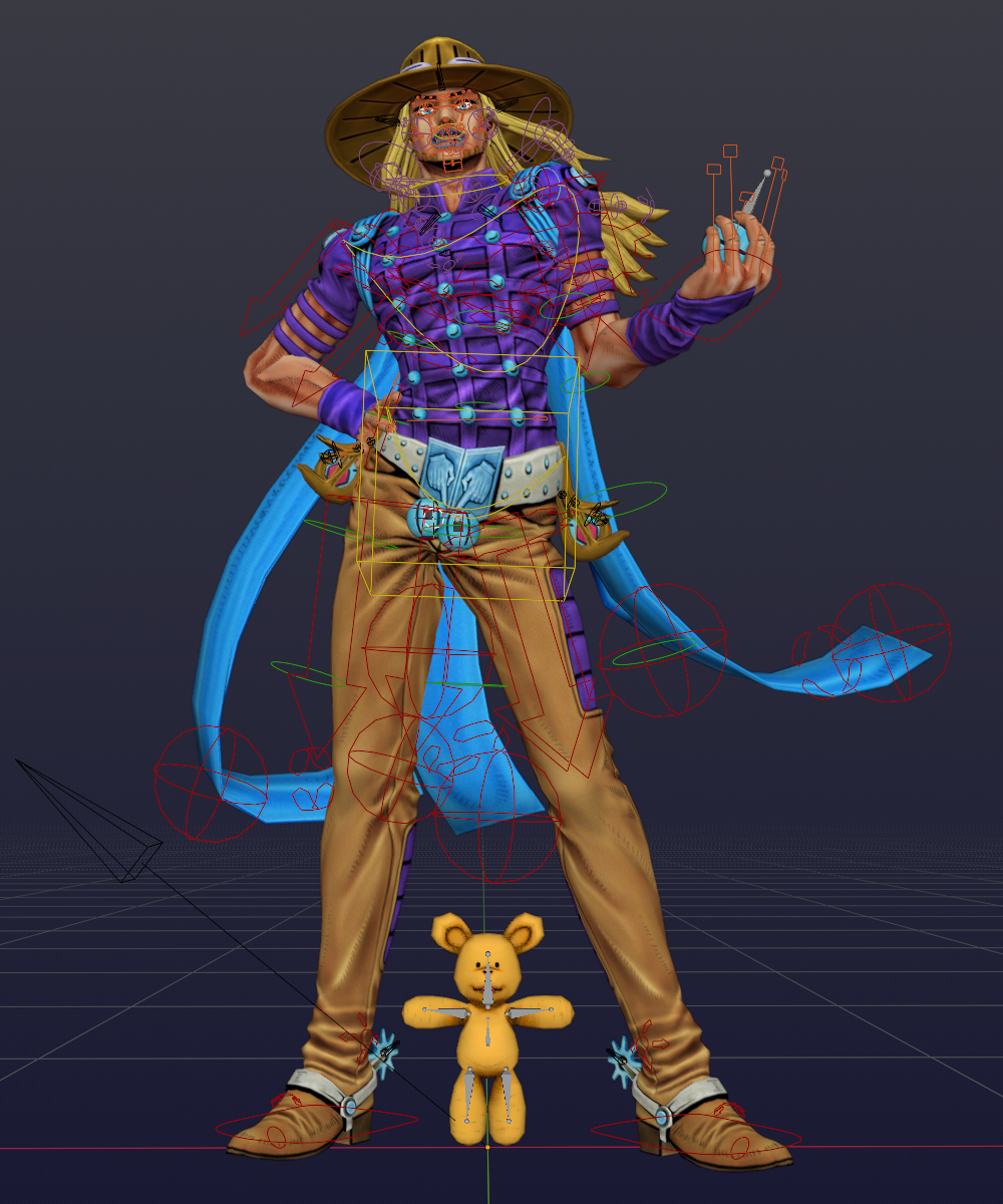 Open3DLab • Gyro Zeppeli Rigify - JJBA: All Star Battle