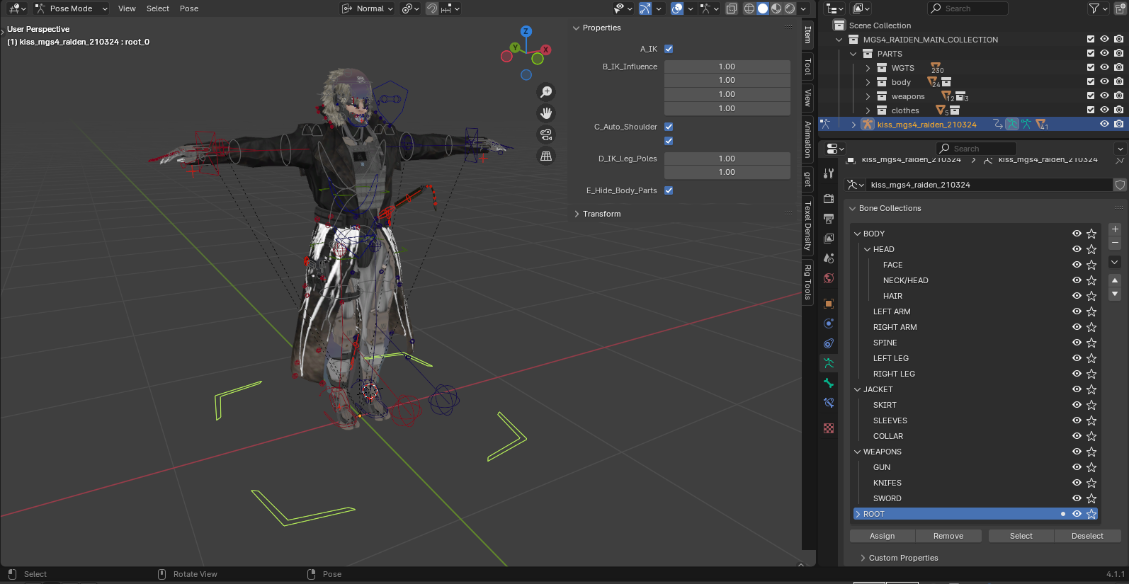 Open3DLab • Raiden (Metal Gear Solid 4)