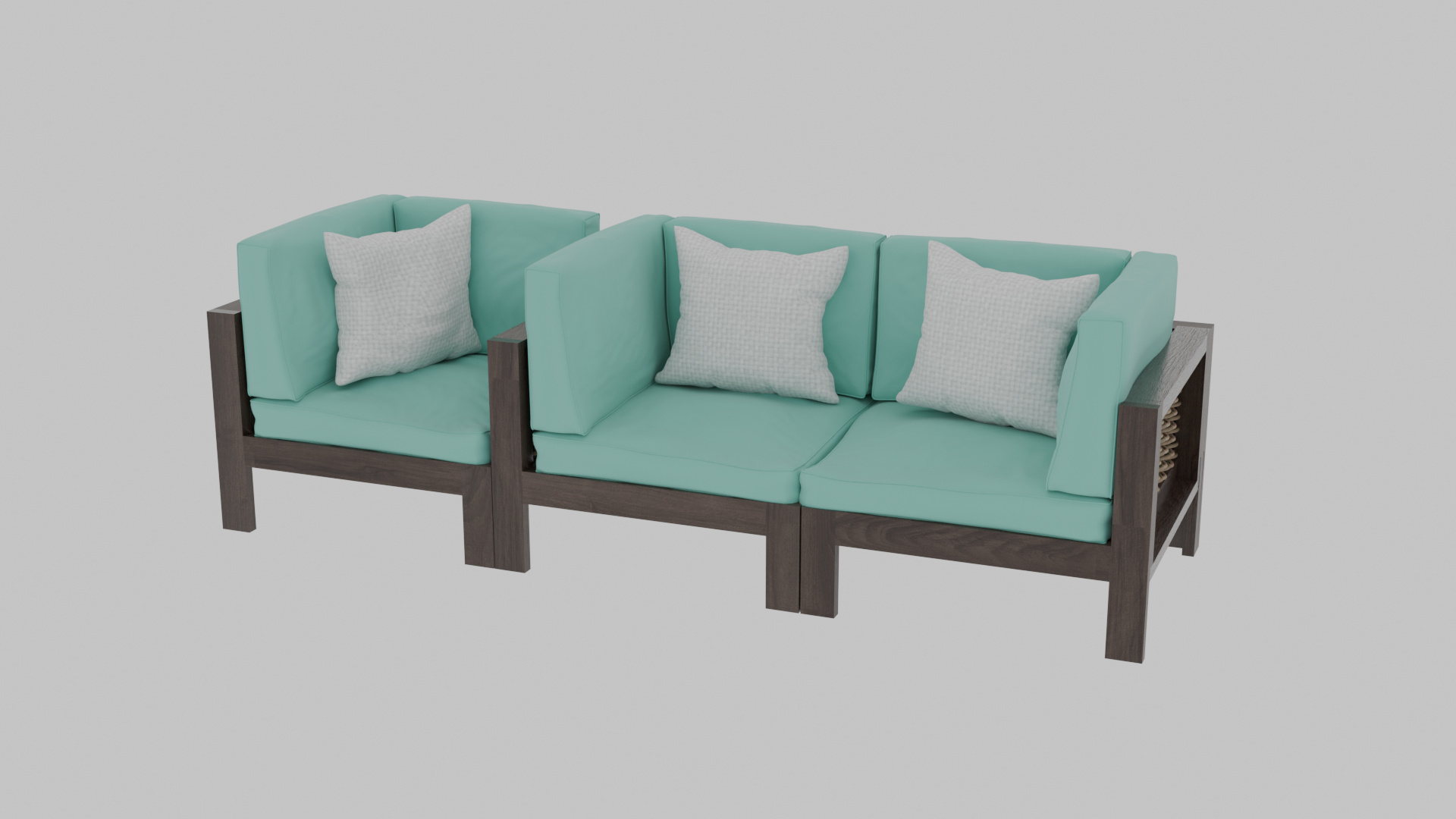 Modular Wicker Patio Sofa Set