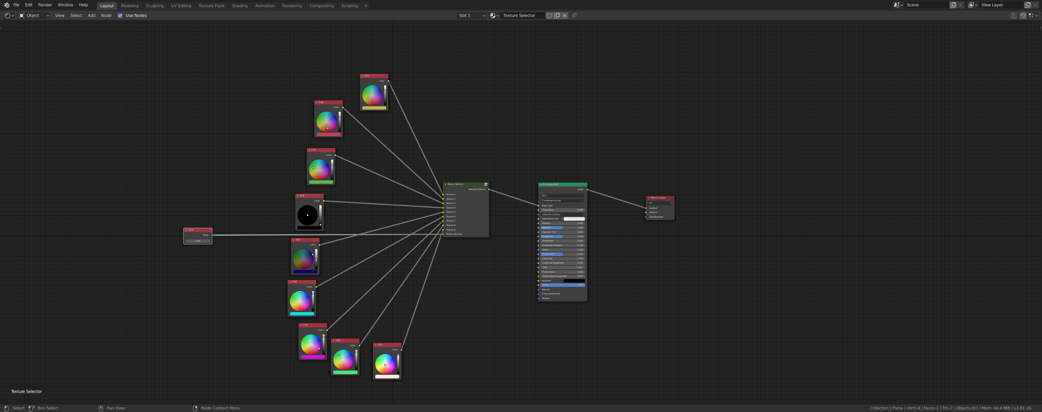 Open3DLab • [Node] Texture Selector