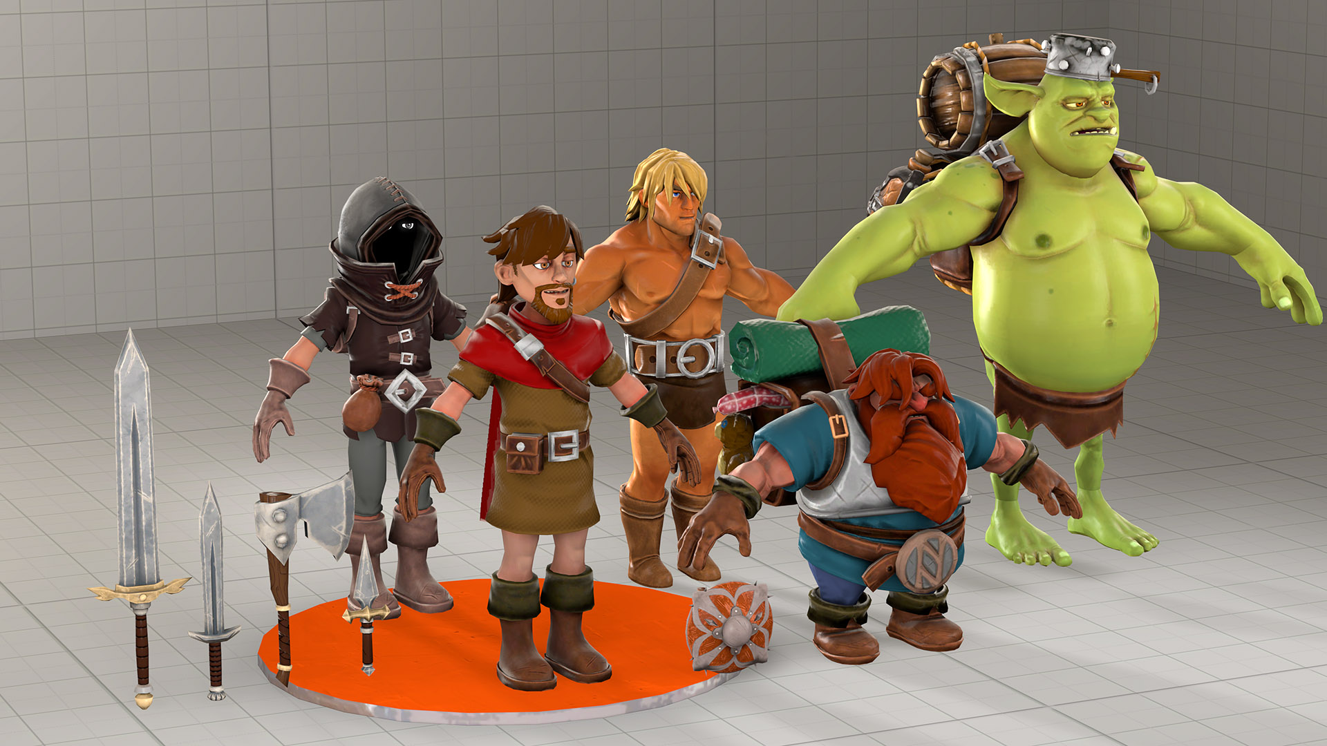 SFMLab • The Guys (Naheulbeuk) Ranger/Barbarian/Dwarf/Ogre/Rogue