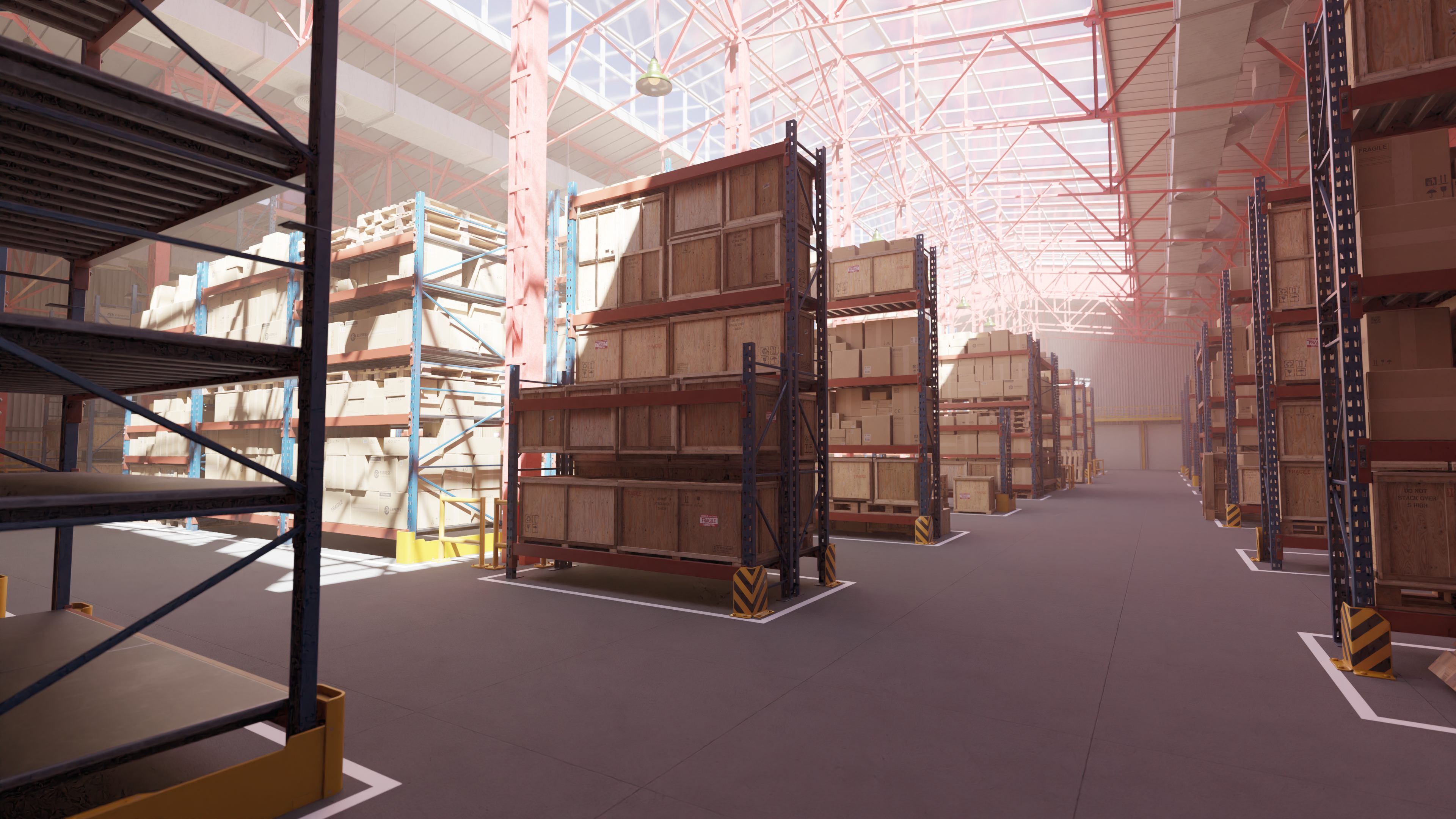 Open3DLab • Large Warehouse with props